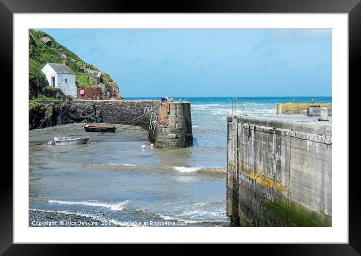 Entrance to Porthgain Harbour Pembrokeshire Coast Framed Mounted Print by Nick Jenkins