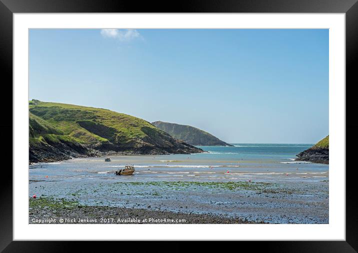 Beach Abercastell Pembrokeshire Coast Wales Framed Mounted Print by Nick Jenkins