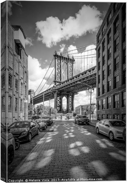 NEW YORK CITY Manhattan Bridge Canvas Print by Melanie Viola