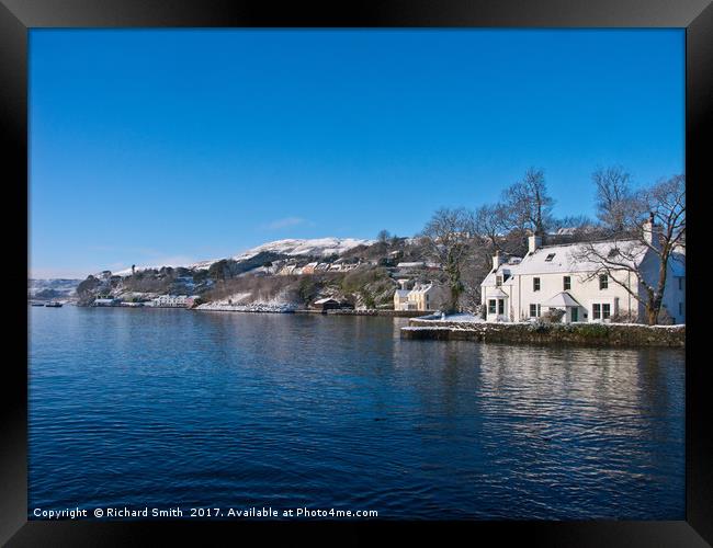 White and blue by Loch Portree, Isle of Skye, Framed Print by Richard Smith