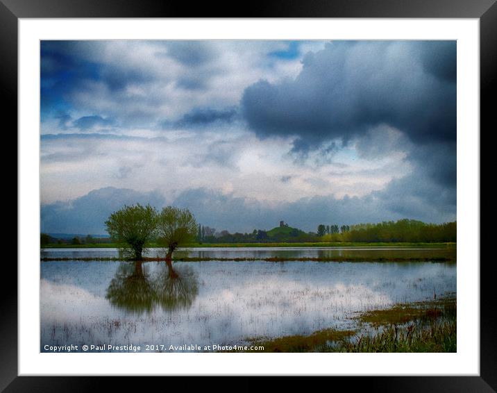 Somerset Levels Flood Framed Mounted Print by Paul F Prestidge