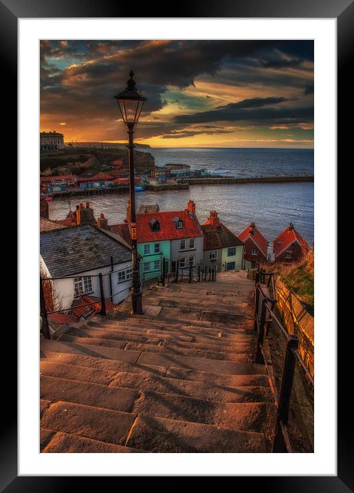 Whitby Harbour Framed Mounted Print by Paul Andrews