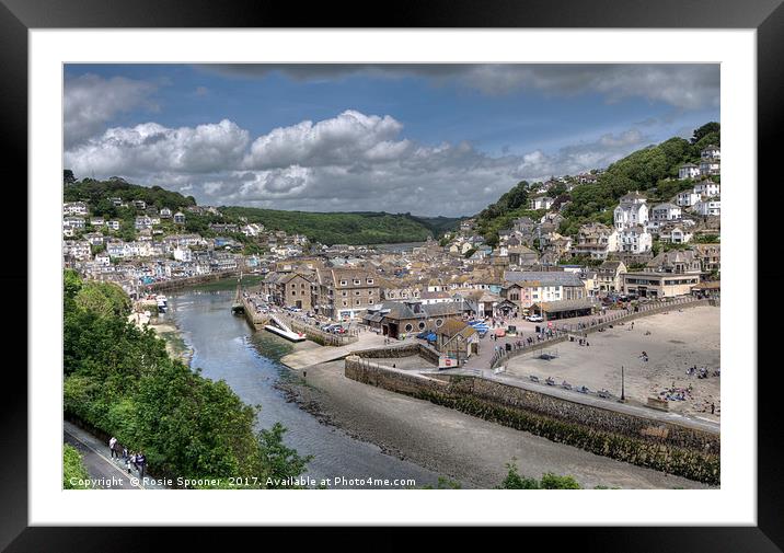 Low Tide on the River Looe in Cornwall Framed Mounted Print by Rosie Spooner