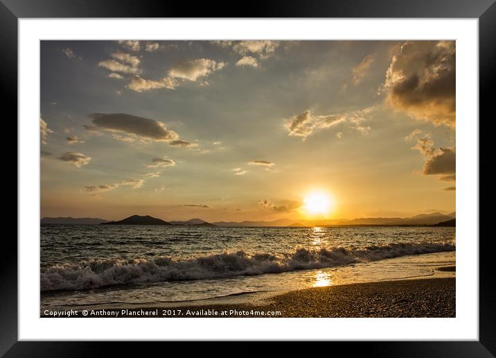 Setting Sun Framed Mounted Print by Anthony Plancherel