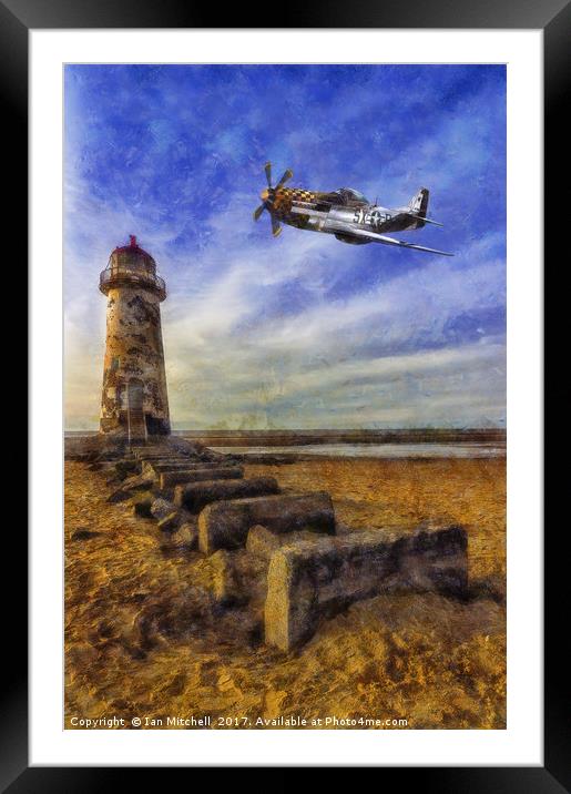 North American P-51 Mustang Framed Mounted Print by Ian Mitchell