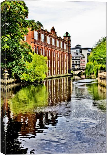 St Georges building from the River, Norwich. Canvas Print by Darren Burroughs