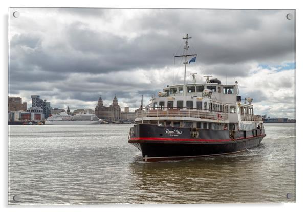 The Royal Iris, Mersey Ferry Acrylic by Rob Lester