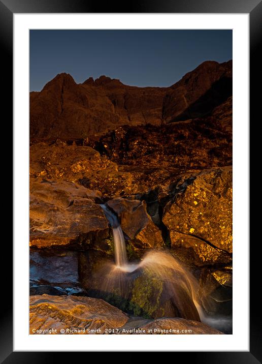 An interesting cascade Framed Mounted Print by Richard Smith