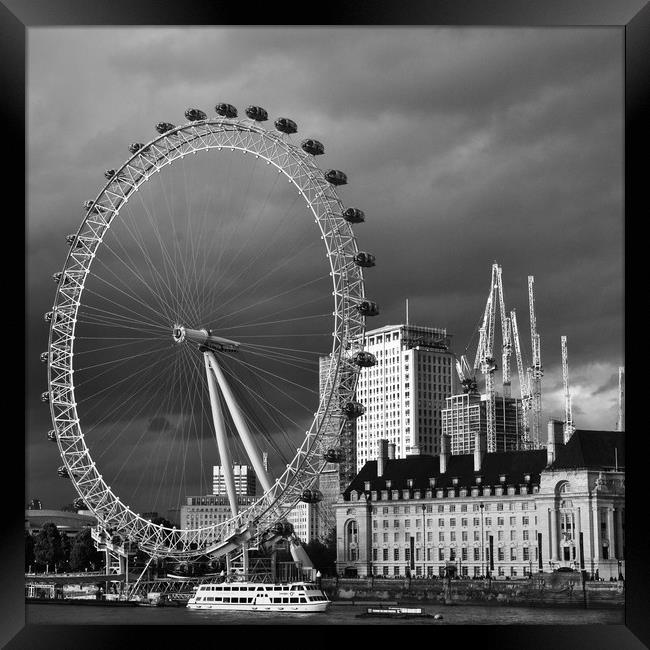 London Eye Framed Print by Joshua Miranda