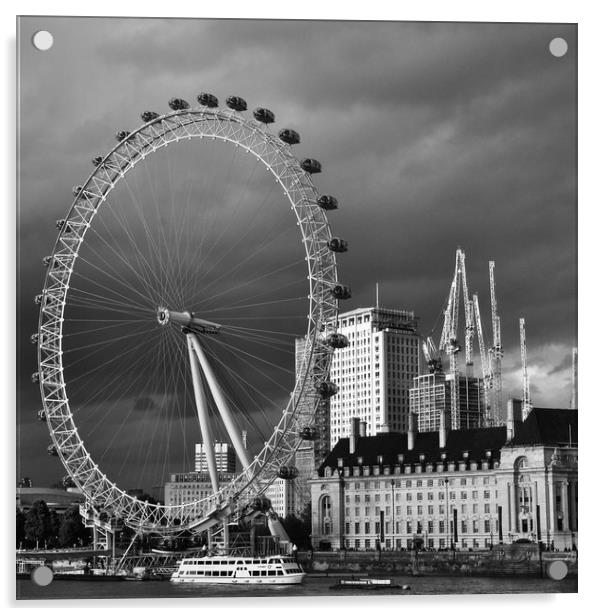 London Eye Acrylic by Joshua Miranda