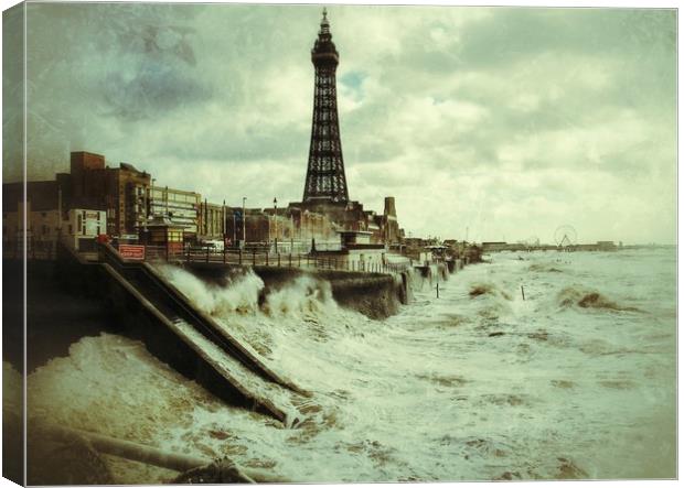 Blackpool Storm. Canvas Print by Victor Burnside