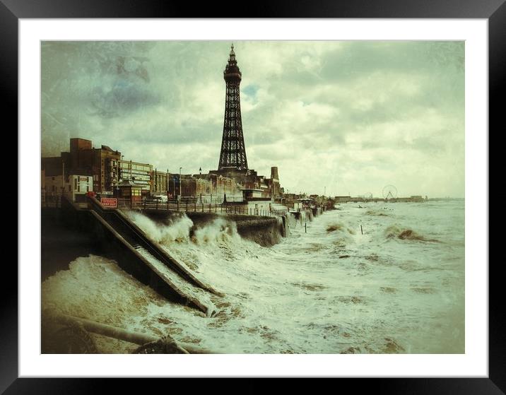 Blackpool Storm. Framed Mounted Print by Victor Burnside