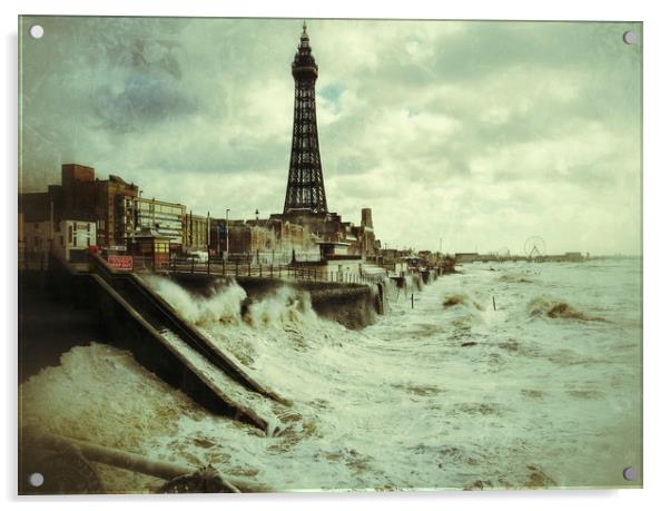 Blackpool Storm. Acrylic by Victor Burnside