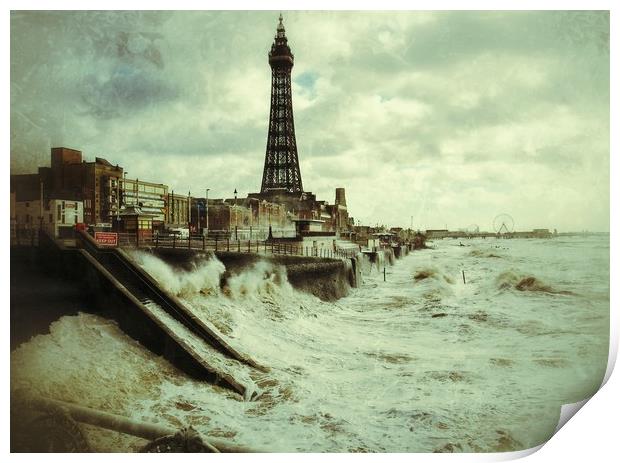 Blackpool Storm. Print by Victor Burnside