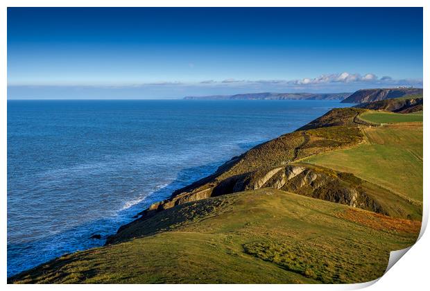 Mwnt Coastline, Ceredigion, Wales, UK Print by Mark Llewellyn