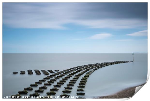 Cobbolds Point, Felixstowe Print by Robert Hook