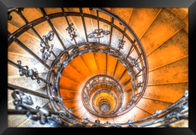The Spiral Staircase St Stephens Basilica  Framed Print by David Pyatt