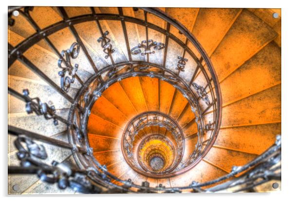 The Spiral Staircase St Stephens Basilica  Acrylic by David Pyatt