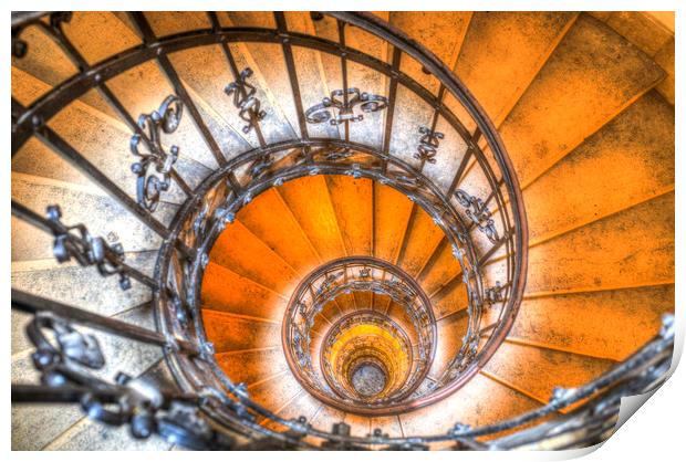 The Spiral Staircase St Stephens Basilica  Print by David Pyatt
