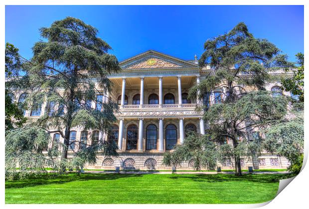 Dolmabahce Palace Istanbul Turkey Print by David Pyatt