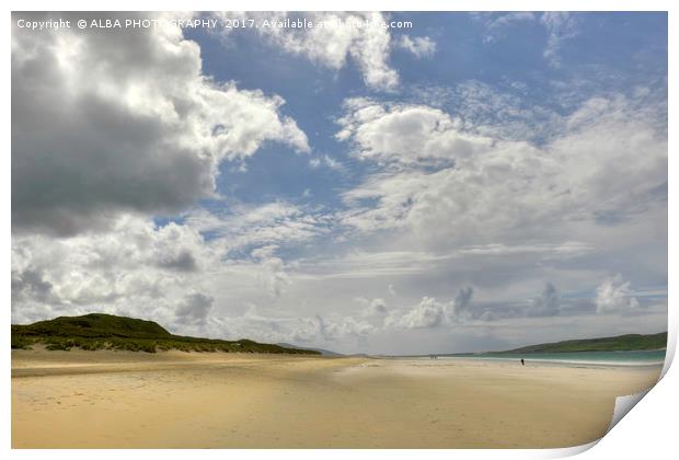 Luskentyre Sands, Isle of Harris, Scotland Print by ALBA PHOTOGRAPHY