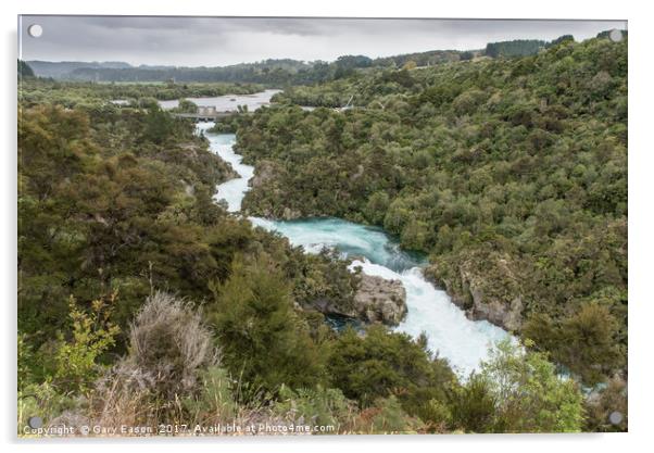 Aratiatia Rapids New Zealand Acrylic by Gary Eason