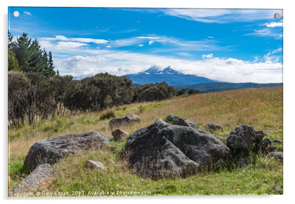 Mount Ruapehu view Acrylic by Gary Eason