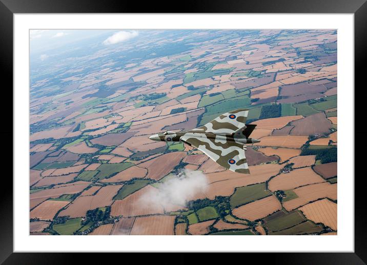 Avro Vulcan Xm655 over Essex Framed Mounted Print by Gary Eason