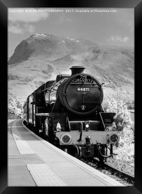 The Jacobite Steam Train, Corpach, Scotland. Framed Print by ALBA PHOTOGRAPHY