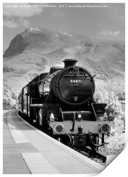 The Jacobite Steam Train, Corpach, Scotland. Print by ALBA PHOTOGRAPHY