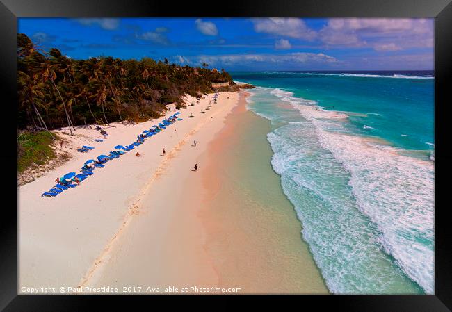 Crane Beach, Barbados Framed Print by Paul F Prestidge