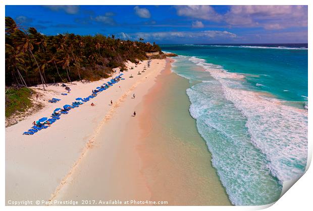Crane Beach, Barbados Print by Paul F Prestidge