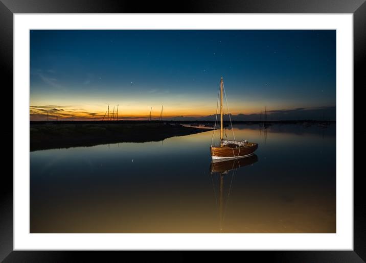 Midnight in June - Brancaster Staithe  Framed Mounted Print by Gary Pearson