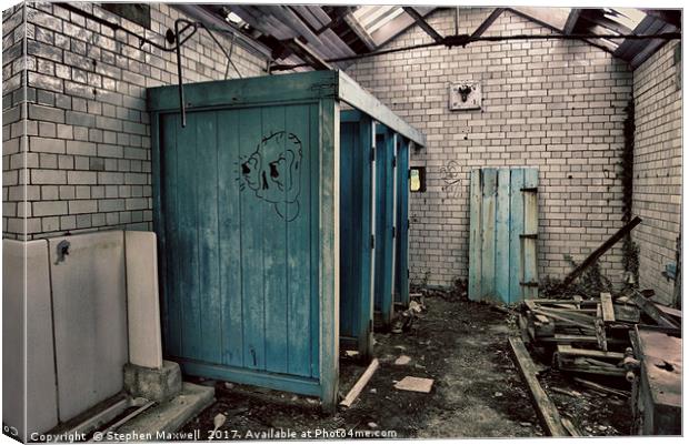 Disused Toilet Block Canvas Print by Stephen Maxwell
