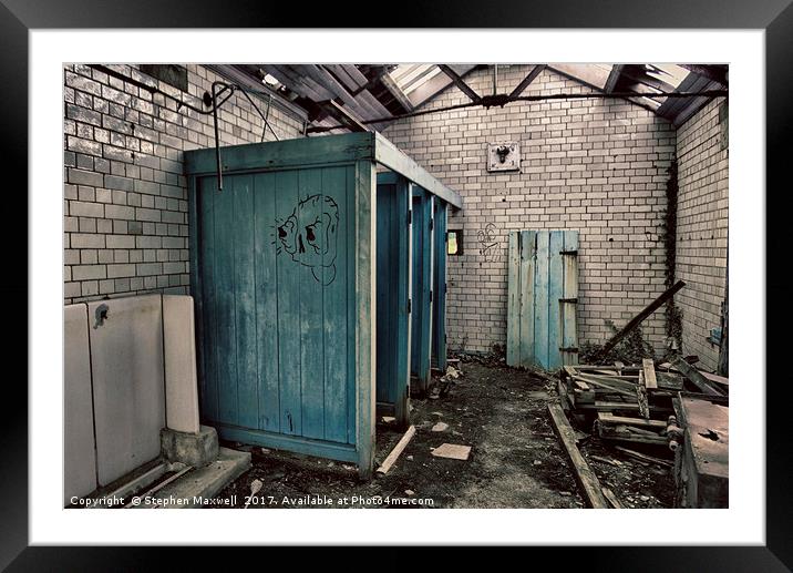 Disused Toilet Block Framed Mounted Print by Stephen Maxwell