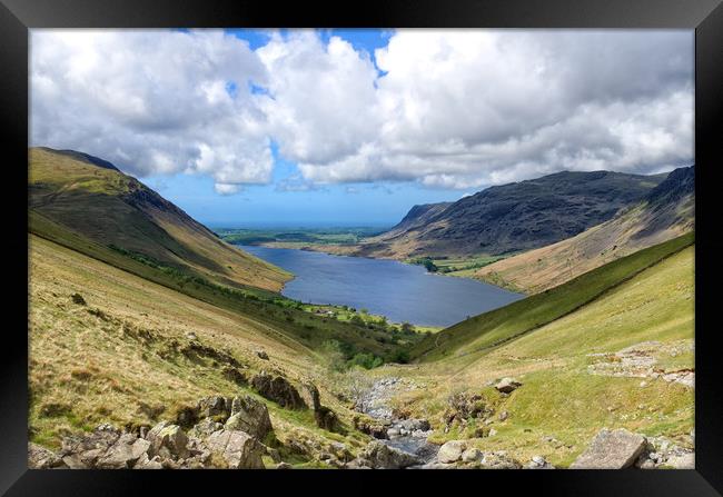 Wast Water From Scafell Pike Framed Print by Carl Blackburn