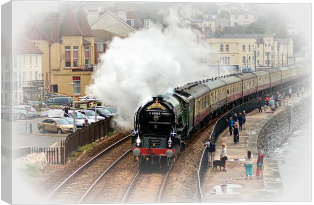 Steam train Tornado pulling the Cornishman Canvas Print by Rosie Spooner