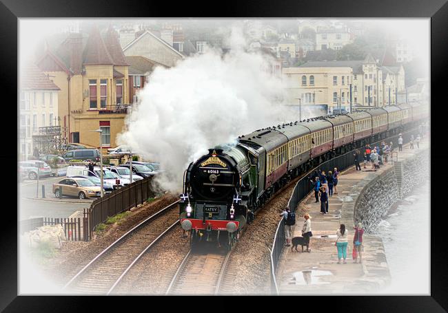 Steam train Tornado pulling the Cornishman Framed Print by Rosie Spooner