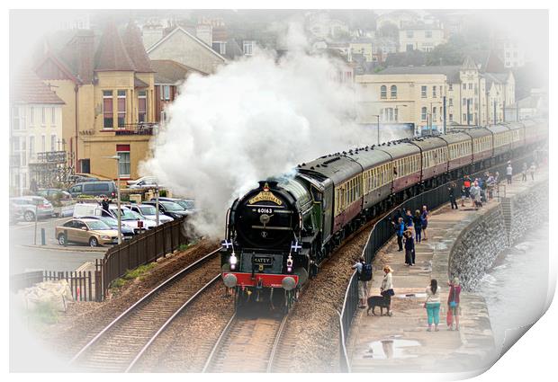 Steam train Tornado pulling the Cornishman Print by Rosie Spooner