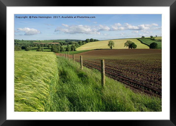 Hele Payne farm near Bradninch Framed Mounted Print by Pete Hemington