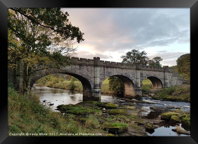 Bridge at Bolton Abbey Framed Print by Kevin White