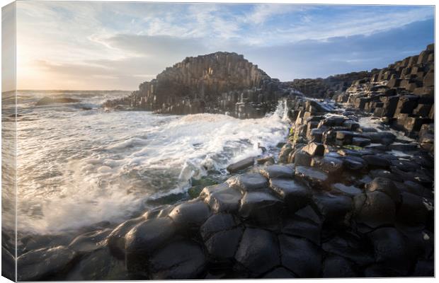 Giants Causeway Sunset  Canvas Print by James Grant