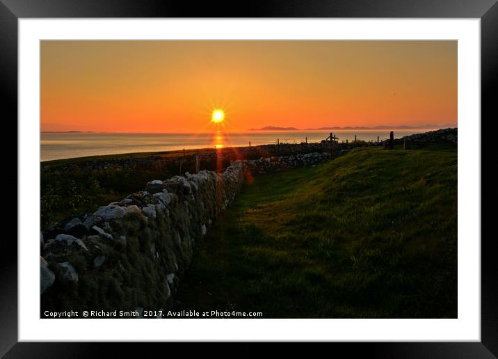 June Setting Sun Framed Mounted Print by Richard Smith
