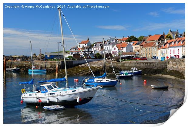 St Monans harbour Print by Angus McComiskey