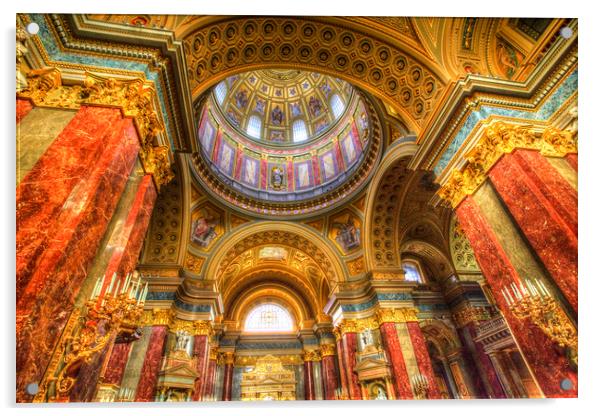 St Stephen's Basilica Budapest Acrylic by David Pyatt