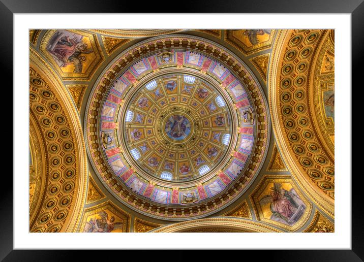St Stephens Basilica Budapest Hungary Framed Mounted Print by David Pyatt