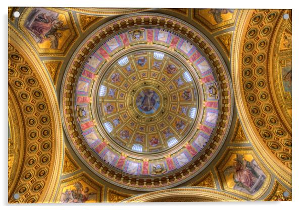 St Stephens Basilica Budapest Hungary Acrylic by David Pyatt