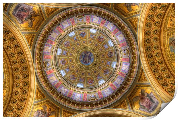 St Stephens Basilica Budapest Hungary Print by David Pyatt