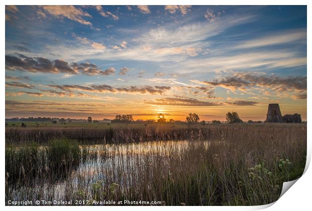 Norfolk sunrise Print by Tom Dolezal