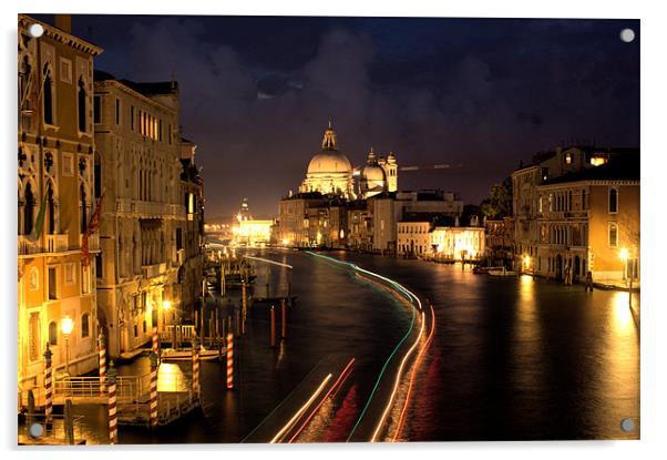 Grand Canal, Venice at Dusk Acrylic by Lucy Antony